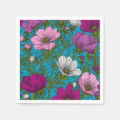 Serviette En Papier Mélange cosmos bleu (Devant)