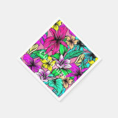 Serviette En Papier Mélange de fleurs tropicales Thunder_Cove (Coin)