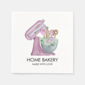 Serviette En Papier Mélangeur d'aquarelle et cuisson des fleurs (Devant)