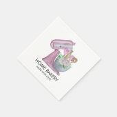 Serviette En Papier Mélangeur d'aquarelle et cuisson des fleurs (Coin)