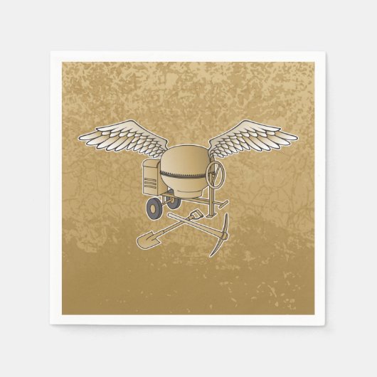 Serviette En Papier Mélangeur en béton beige (Devant)