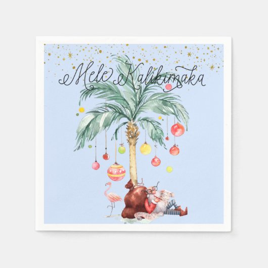 Serviette En Papier Mele Kalikimaka | Ile Noël (Devant)