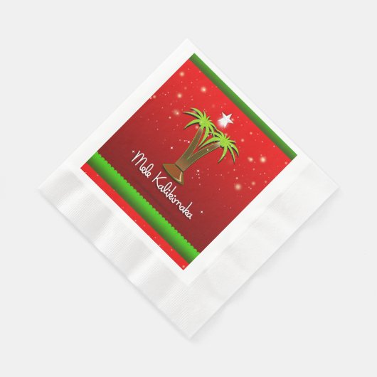 Serviette En Papier Mele Kalikimaka Palm Tree pour Noël (Coin)