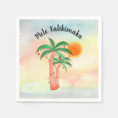 Serviette En Papier Mele Kalikimaka Palm Trees Napkins (Devant)