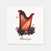 Serviette En Papier Mélodie cosmique, la magie de la harpe (Devant)