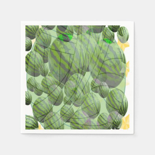 SERVIETTE EN PAPIER MELON D'EAU (Devant)