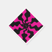 Serviette En Papier Melt de sourire - Magenta et noir (Coin)