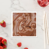 Serviette En Papier Melted chocolate texture (En situation)