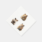 Serviette En Papier Mème de hamster drôle signe de paix (Coin)