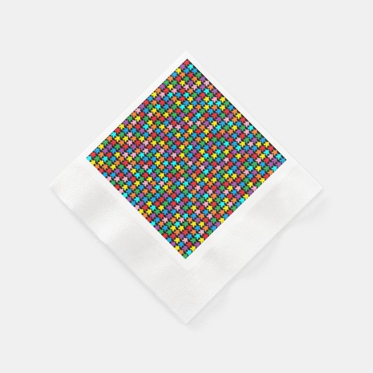 Serviette En Papier Mémoires multicolores (Coin)
