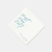 Serviette En Papier Mémorable et chic : Meilleur jour jamais Mariage (Coin)