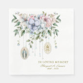 Serviette En Papier Mémorial du Rosaire catholique des funérailles flo (Devant)