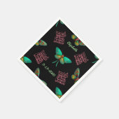 Serviette En Papier Mémorial funéraire Anges de papillon personnalisée (Coin)