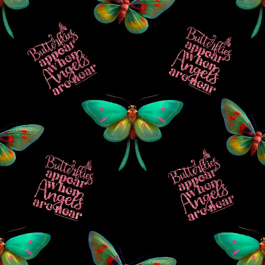 Serviette En Papier Mémorial funéraire Anges de papillon personnalisée