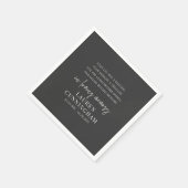 Serviette En Papier Mémorial Moderne Élégant Simple Chic (Coin)