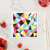 Serviette En Papier Memphis, formes géométriques (En situation)