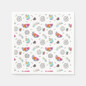 Serviette En Papier Memphis Style Motif d'été tropical (Devant)