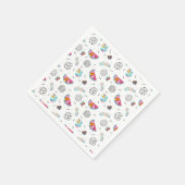 Serviette En Papier Memphis Style Motif d'été tropical (Coin)