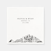 Serviette En Papier Memphis Tennessee Mariage Papier Cocktail Napkin (Devant)