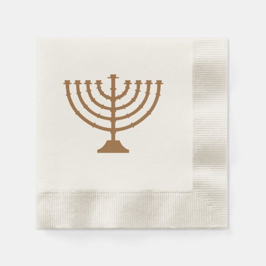 Serviette En Papier Menorah ~ Hanoukka Celebration (Devant)