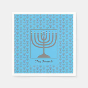 Serviette En Papier Menorah personnalisée de Hanukkah Papier