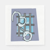 Serviette En Papier Menottes de prison (Devant)