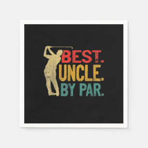 Serviette En Papier Mens Best Uncle By Par Retro Fêtes des pères Cadea