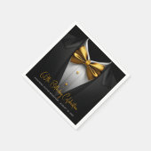 Serviette En Papier Mens Black Gold Tuxedo Anniversaire (Coin)