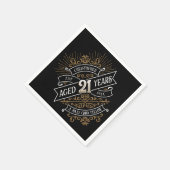 Serviette En Papier Mens Funny Whiskey 21e anniversaire (Coin)