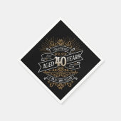 Serviette En Papier Mens Funny Whiskey 40e anniversaire (Coin)