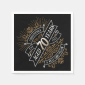 Serviette En Papier Mens Funny Whiskey 70e anniversaire (Devant)