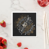 Serviette En Papier Mens Funny Whiskey 80e anniversaire (En situation)