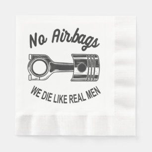 Serviette En Papier Mens Speed Racing Sports Car No Airbags - We Die L