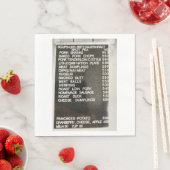 Serviette En Papier Menu alimentaire lituanien polonais Cècélinai Vian (En situation)