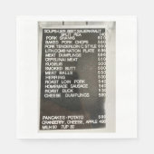 Serviette En Papier Menu alimentaire lituanien polonais Cècélinai Vian (Devant)