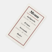 Serviette En Papier Menu Italien Diner Naples (Coin)