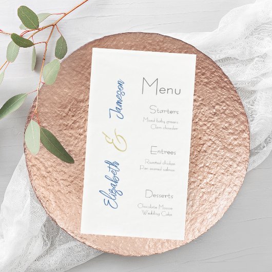 Serviette En Papier Menu mariage serviettes, Élégant, Mariage personna