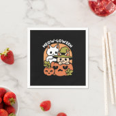 Serviette En Papier Meow-Loween - Festive Halloween Conception de chat (En situation)