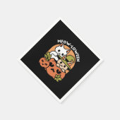 Serviette En Papier Meow-Loween - Festive Halloween Conception de chat (Coin)