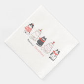 Serviette En Papier Meowy Christmas Cats (Coin)