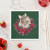Serviette En Papier Meowy Christmas Maine Coon Cat (En situation)