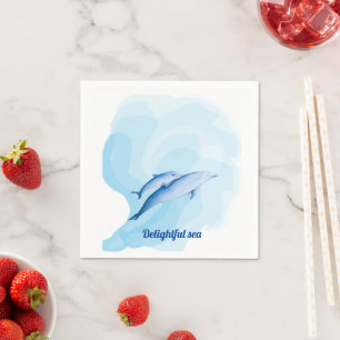Serviette En Papier Mer Extraordinaire avec dauphins