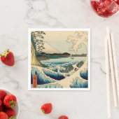 Serviette En Papier Mer japonaise de Satta Hiroshige Art (En situation)