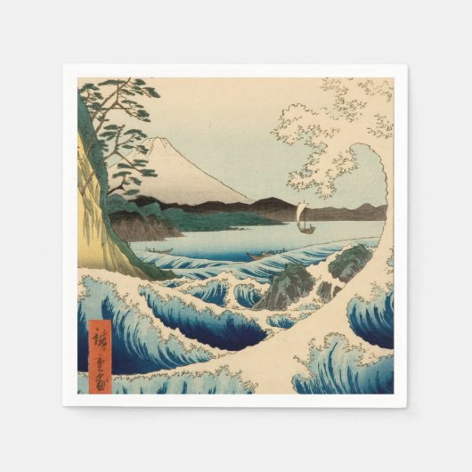 Serviette En Papier Mer japonaise de Satta Hiroshige Art (Devant)