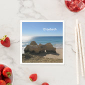 Serviette En Papier mer, océan, eau, nature, paysage, plage, napki (En situation)