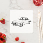 Serviette En Papier Mercedes Benz 300 sl Illustration (En situation)