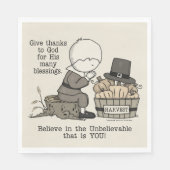 Serviette En Papier Merci (Devant)