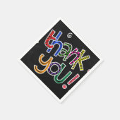 Serviette En Papier Merci (Coin)