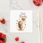 Serviette En Papier Merci (En situation)