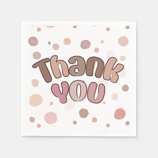 Serviette En Papier Merci (Devant)